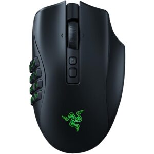 Razer Naga V2 Pro Wireless Gaming Mouse: Interchangeable Side Plate w/2, 6, 12 Button Configurations- Focus+ 20K DPI Optical Sensor- Fastest Gaming Mouse Switch- Chroma RGB Lighting-RZ01-04400100-R3A1
